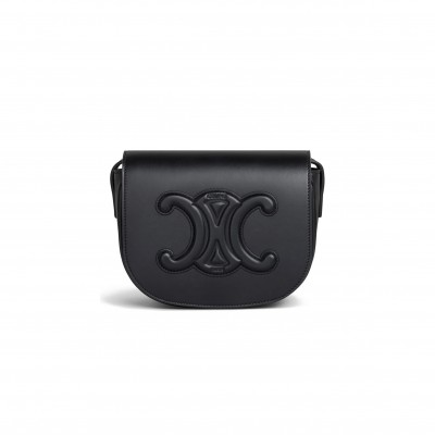 CELINE CROSSBODY IN FOLCO CUIR TRIOMPHE SMOOTH COWHIDE 198263DU3.38NO (18.5*15*7cm)